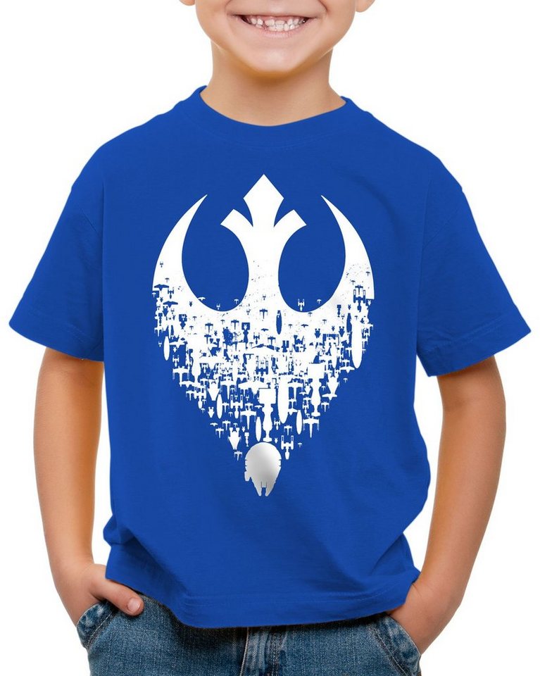 style3 Print-Shirt Kinder T-Shirt Übermacht Rebellen-Allianz xwing ywing yavin von style3