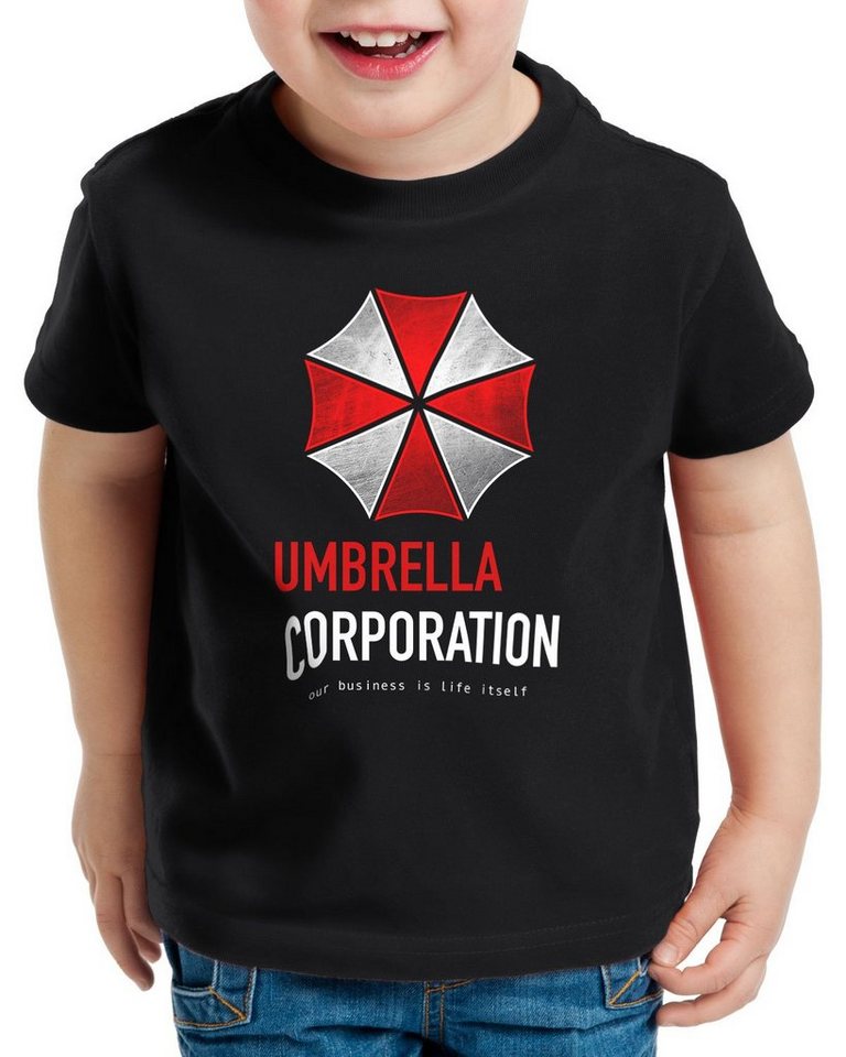 style3 Print-Shirt Kinder T-Shirt Umbrella Business evil virus epidemie zombie von style3