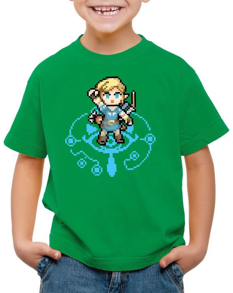 style3 Print-Shirt Kinder T-Shirt Wild Link T-Shirt switch the breath of snes zelda ocarina von style3