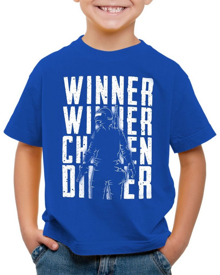 style3 Print-Shirt Kinder T-Shirt Winner Winner Chicken Dinner pvp multiplayer von style3