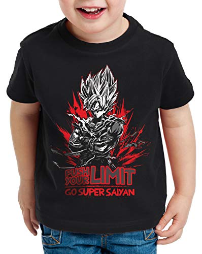 style3 Push Your Limit T-Shirt für Kinder Roshi Ball z Roshi Songoku Dragon, Größe:128 von style3