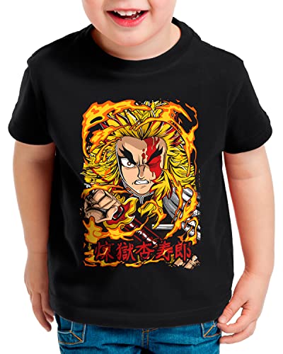 style3 Rengoku Fury T-Shirt für Kinder Demon Anime Japan Manga, Größe:164 von style3