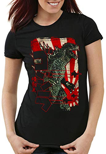 style3 Retro Nippon Gojira Damen T-Shirt Japan Monster Kaiju, Größe:M von style3