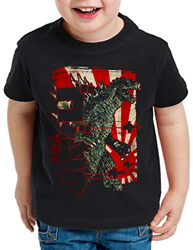 style3 Retro Nippon Gojira T-Shirt für Kinder Japan Monster Kaiju, Größe:116 von style3