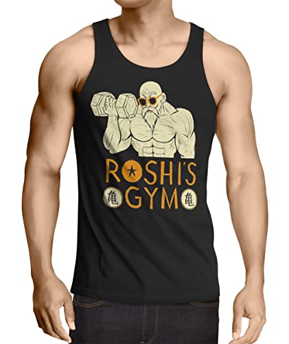 style3 Roshi Dragon Master Herren Tank Top Turtle Ball z Son-Goku, Größe:L von style3