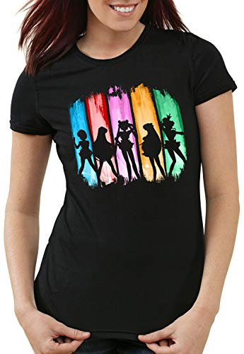 style3 Sailor Senshi Damen T-Shirt mond mondstein Moon Luna Mars Planet Anime, Größe:M von style3