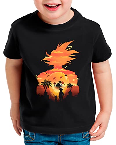 style3 Saiyajin Sunset T-Shirt für Kinder super Dragon Saiyan dbs Ball z gt, Größe:116 von style3