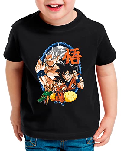 style3 Saiyan Evolution T-Shirt für Kinder super Dragon Saiyan dbs Ball z gt, Größe:104 von style3