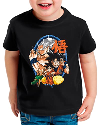 style3 Saiyan Evolution T-Shirt für Kinder super Dragon Saiyan dbs Ball z gt, Größe:140 von style3