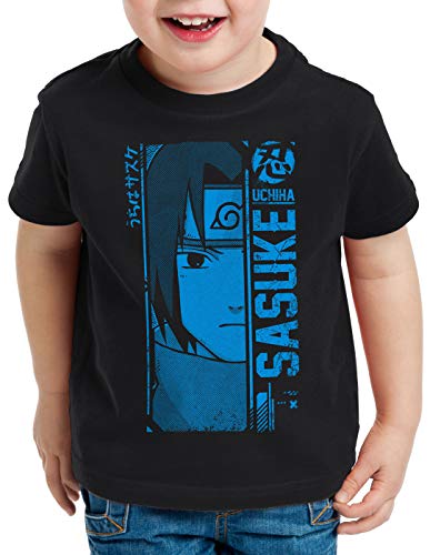 style3 Sasuke Uchiha T-Shirt für Kinder Ninja Anime Manga Cosplay kakshi Hatake, Größe:128 von style3