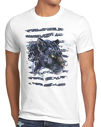 style3 Schwarzer Panther Herren T-Shirt berglöwe Zoo Dschungel, Größe:L von style3