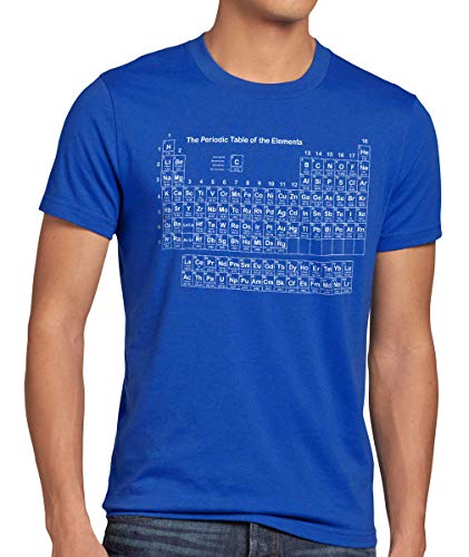 style3 Sheldon Periodensystem Herren T-Shirt Cooper TBBT, Größe:5XL, Farbe:Blau von style3