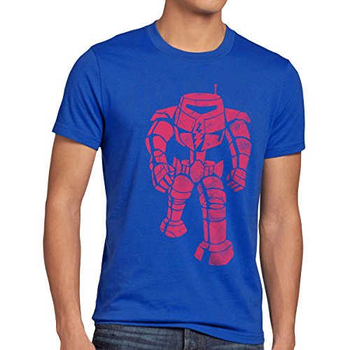 style3 Sheldon Walking Robot Herren T-Shirt, Größe:L;Farbe:Blau von style3
