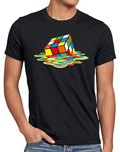 style3 Sheldon Zauberwürfel Herren T-Shirt, Größe:3XL, Farbe:Schwarz von style3