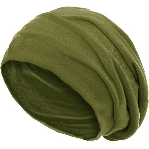 style3 Slouch Beanie aus atmungsaktivem, feinem und leichten Jersey Unisex Mütze Haube Bini Einheitsgröße von style3