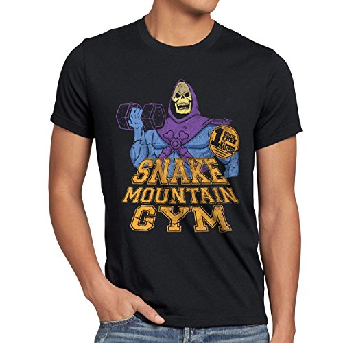 style3 Snake Mountain Gym Herren T-Shirt, Größe:XL;Farbe:Schwarz von style3