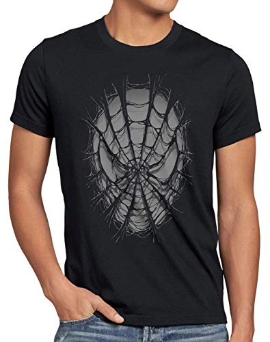 style3 Spider Web T-Shirt Herren The Amazing Comic Man DVD blu-ray, Größe:M von style3