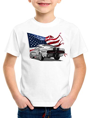 style3 Stars and Stripes Muscle Car T-Shirt für Kinder Eleanor Mustang, Größe:152 von style3