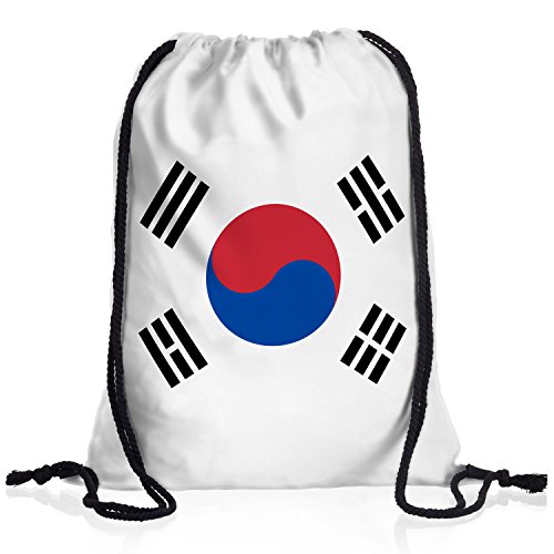 style3 Süd-Korea Turnbeutel Rucksack Tasche hangug Flagge WM EM Sport Beutel Festival Fahne Uni Schule Bunt von style3