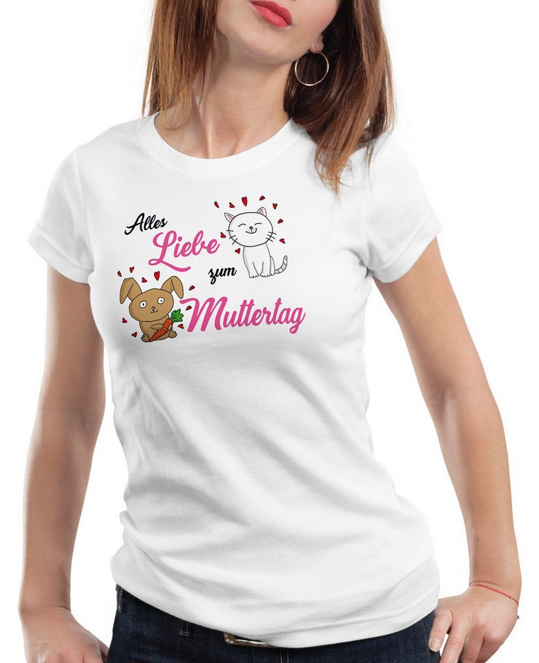 style3 T-Shirt Alles Liebe zum Muttertag Kinder Mutter Mama Mum Geschenk i love von style3