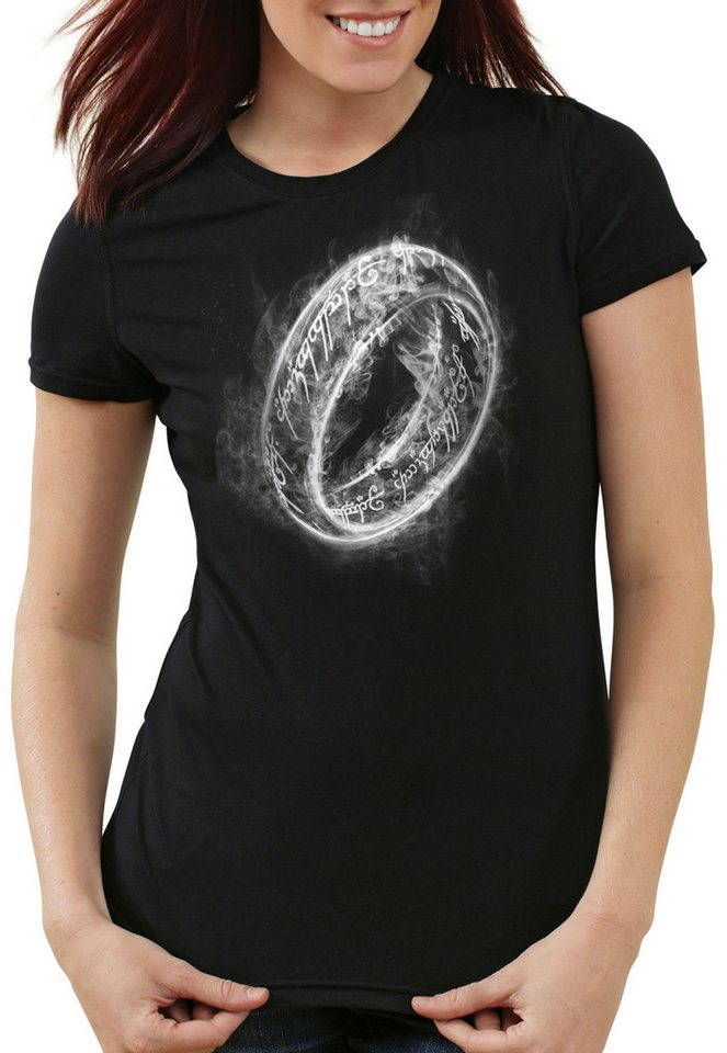 style3 T-Shirt Der Eine Ring tolkien mittelerde herr der ringe lord of the rings von style3