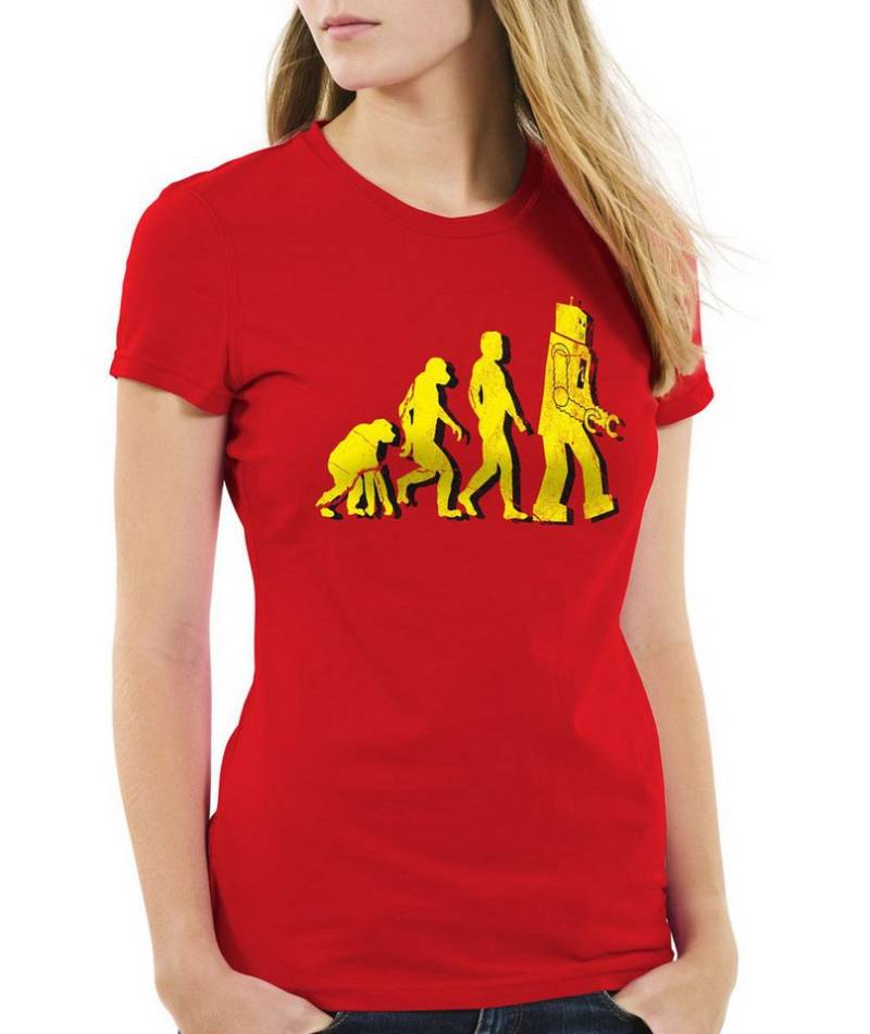 style3 T-Shirt Evolution the big bang theory sheldon cooper bazinga darwin roboter von style3