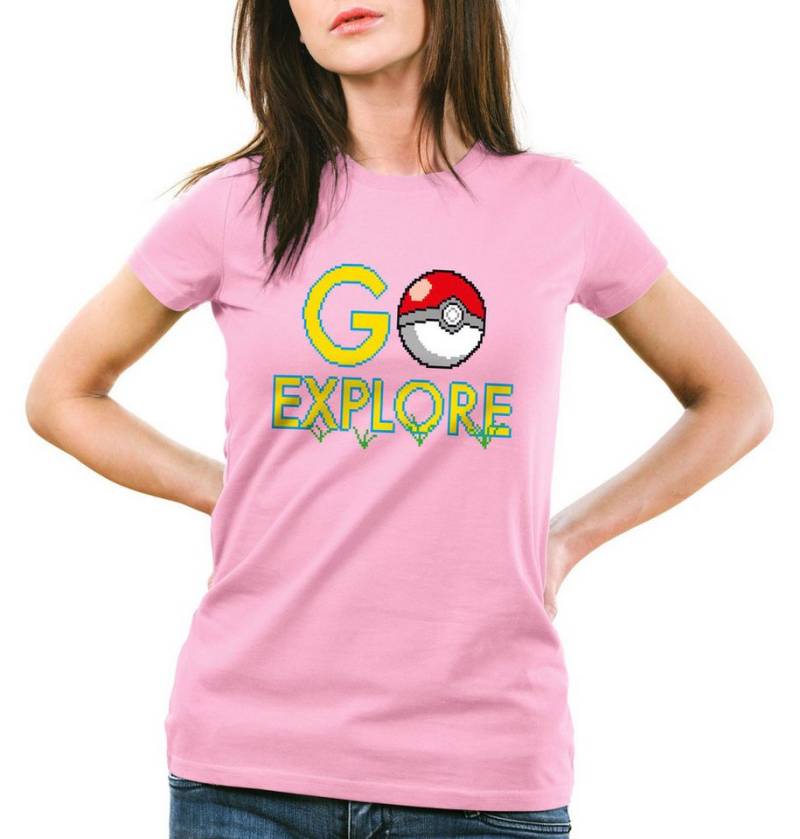 style3 T-Shirt Go Explore poke game app team Pokemon pikachu pokespot arena boy von style3