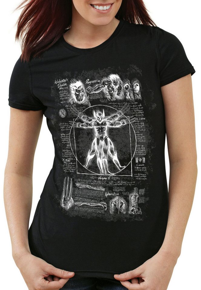 style3 T-Shirt Vitruvianischer Wolverine logan comic kino mutant klingen x-men von style3