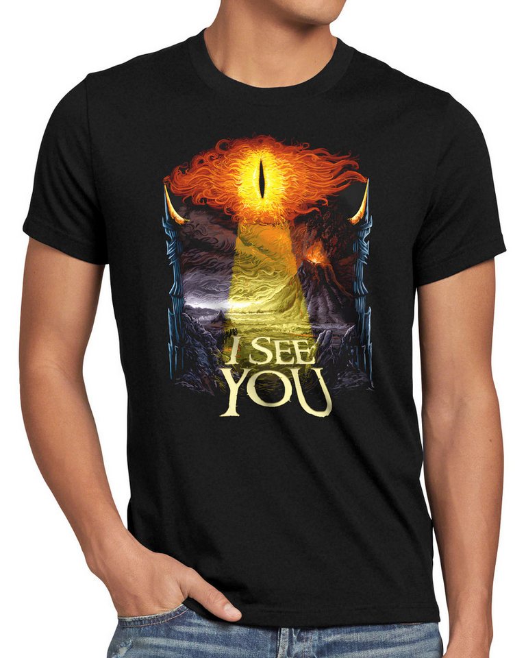 style3 T-Shirt herr hobbit der mittel-erde ringe lord gollum of the rings von style3