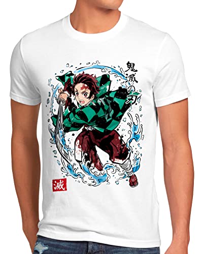 style3 Tanjiro Sumi-e Herren T-Shirt Demon Anime Japan Manga, Größe:L von style3