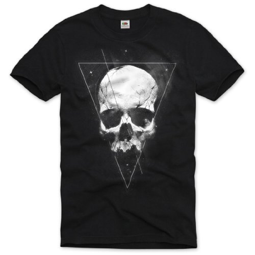 style3 Tattoo Skull Herren T-Shirt Totenkopf Bike Motorrad us usa Metal Death, Größe:L von style3