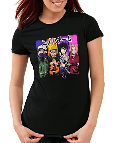 style3 Team 7 Damen T-Shirt Ninja Anime Manga Cosplay Kakashi Hatake, Größe:S von style3