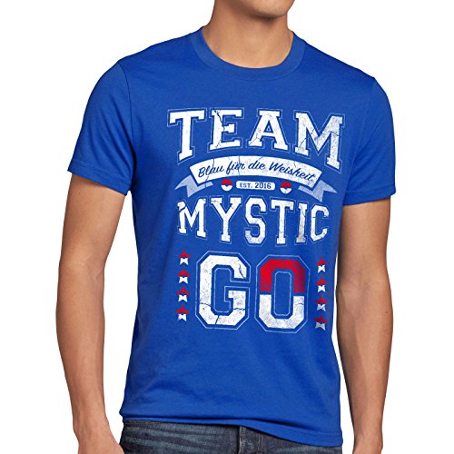 style3 Team Blau Mystic Herren T-Shirt Weisheit, Größe:XL;Farbe:Blau von style3