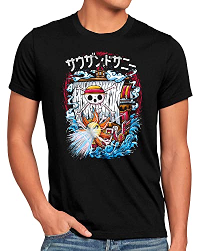 style3 Thousand Blast Herren T-Shirt Piece Anime Manga Luffy Cosplay, Größe:XL von style3