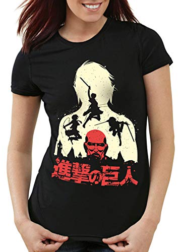 style3 Titan Fight Damen T-Shirt AOT on Attack, Größe:XL von style3