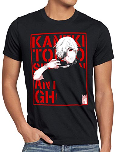 style3 Tokyo Fate Herren T-Shirt Ghoul Kaneki Anime Manga, Größe:L von style3