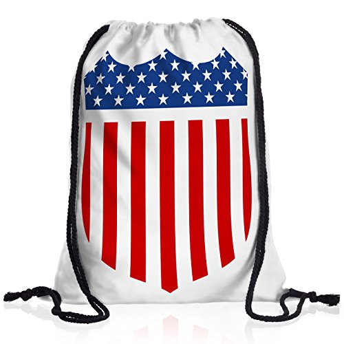 style3 USA Medal Flag Flagge Amerika Rucksack Tasche Turnbeutel Sport Jute Beutel von style3