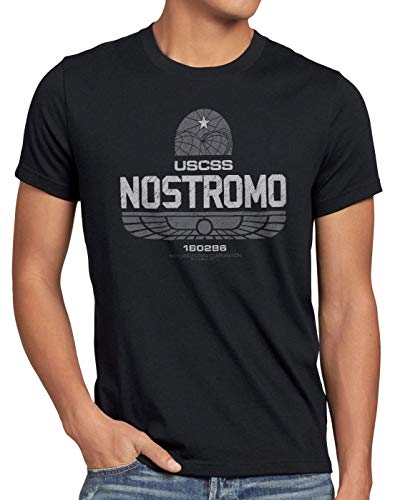 style3 USCSS Nostromo 180286 Herren T-Shirt Alien Xenomorph, Größe:XXL, Farbe:Schwarz von style3