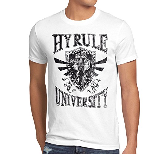 style3 University of Hyrule Herren T-Shirt, Größe:L;Farbe:Weiß von style3