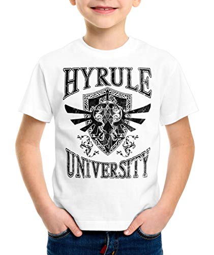 style3 University of Hyrule Kinder T-Shirt, Farbe:Weiß, Größe:128 von style3