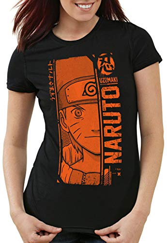 style3 Uzumaki Orange Damen T-Shirt Ninja Anime Manga Cosplay kakshi Hatake, Größe:M von style3