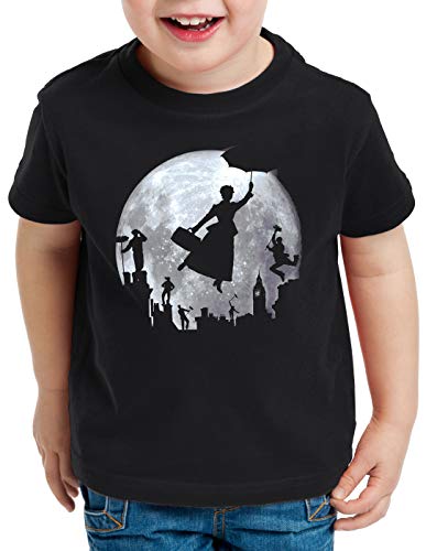 style3 Vollmond über London T-Shirt für Kinder Mary Poppins, Größe:152 von style3