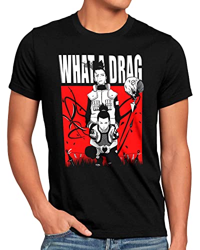 style3 What a Drag Herren T-Shirt Ninja Anime Manga Cosplay Kakashi Hatake, Größe:XL von style3