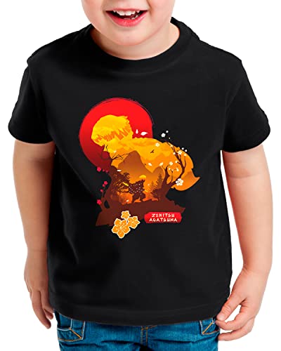 style3 Zenitsu Golden Hour T-Shirt für Kinder Demon Anime Japan Manga, Größe:152 von style3
