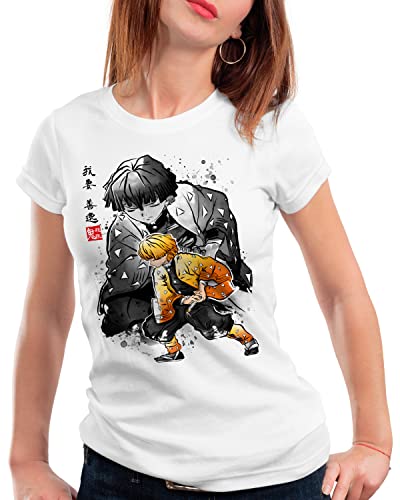 style3 Zenitsu Sumi-E Damen T-Shirt Demon Anime Japan Manga, Größe:M von style3