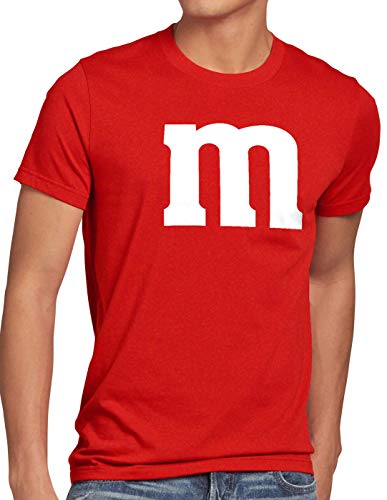 style3 m Herren T-Shirt für Fasching und Karneval Gruppen-Kostüm Paar-Verkleidung JGA Party, Größe:XXL, Farbe:Rot von style3