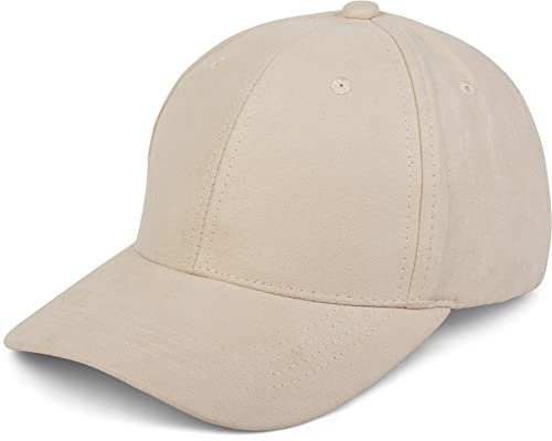 styleBREAKER 6-Panel Cap in Veloursleder Optik, Wildleder Optik, Baseball Cap, verstellbar, Unisex 04023049, Farbe:Creme von styleBREAKER