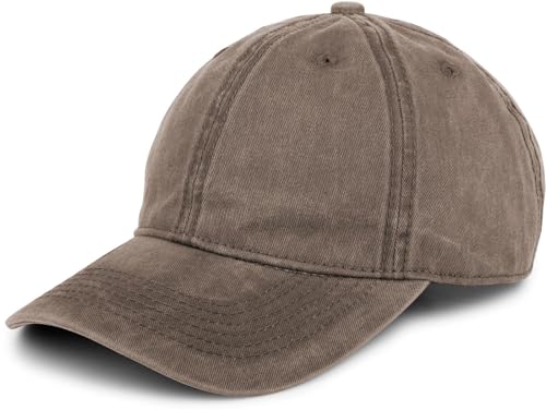 styleBREAKER Unisex 6-Panel Vintage Cap Einfarbig in Washed Optik, Basecap, Baseball Cap, Metallschnalle verstellbar 04023054, Farbe:Taupe von styleBREAKER