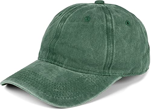 styleBREAKER 6-Panel Vintage Cap im Washed Used Look, Basecap, Baseball Cap, verstellbar, Unisex 04023054, Farbe:Dunkelgrün von styleBREAKER