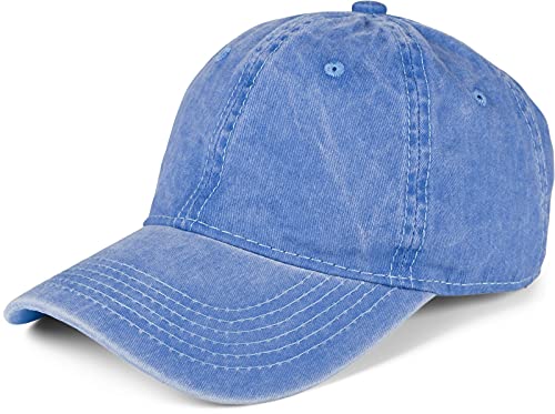 styleBREAKER 6-Panel Vintage Cap im Washed Used Look, Basecap, Baseball Cap, verstellbar, Unisex 04023054, Farbe:Jeansblau Washed von styleBREAKER